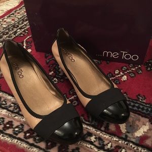 ...me Too Cream Nappa Leather Heels (Size 6M)